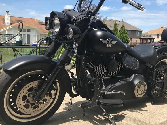 Studded heat shield and engine guard wraps.