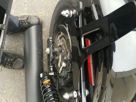 Might look a little wierd having two more docking points, but my bags are always on the bike, I made these cause I hated having to remove bolts to pull the bags off every time I wanted to wash the bike. It's ten times easier to get to the wheel with the bags off, now they simply pop off with no tools at all.