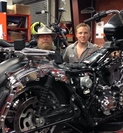 Mr and Dustin during the build.