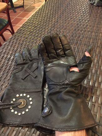 The right hand glove has unwanted venting