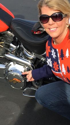 My Denver Broncos derby cover.