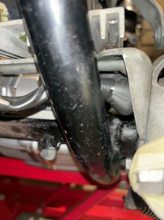 They connect nicely under the shelf and I’ll fill in the crank case hole with black RTV.