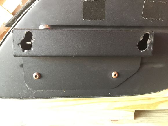 The Easy Bracket attacked to the back of the saddle bag.
