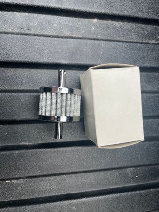 New Inline air filter make great catch filter.  3/8” OD. 