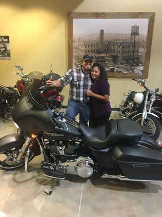 My significant other & I taking delivery.