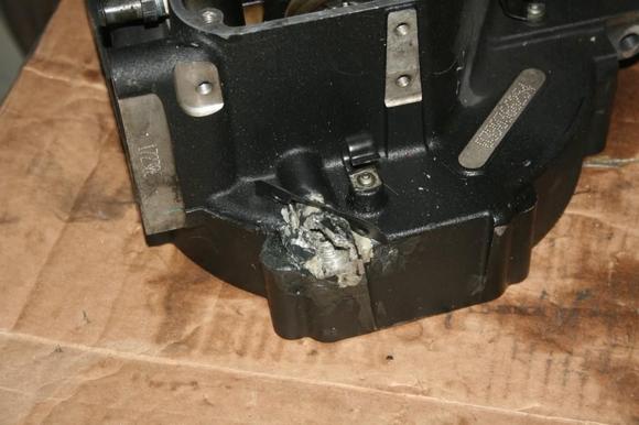 Looks like someone tried to do a JB Weld repair