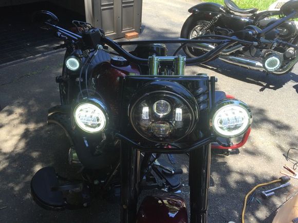 Here's mine....

As you can see, I still need to move the turn signals.  But, i want to find flat ones like you showed.