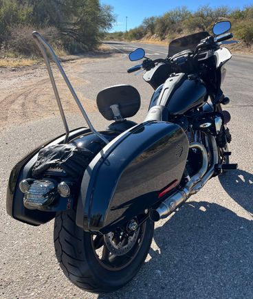 Edward Richie custom stainless steel sissy bar.