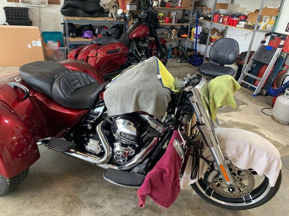 Removed the stock handlebars