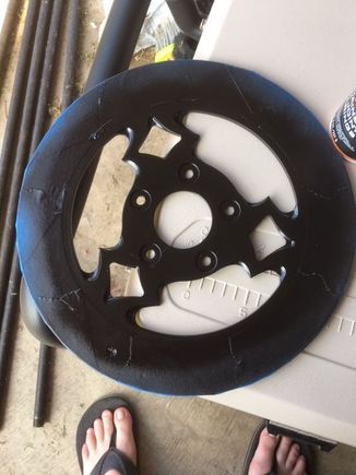 When they don't make your rotors in black and the silver makes the wheels look ugly
