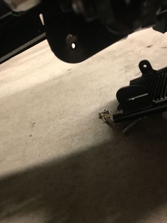 Drilling a 1/4'' hole in the right rear frame (not a good time).