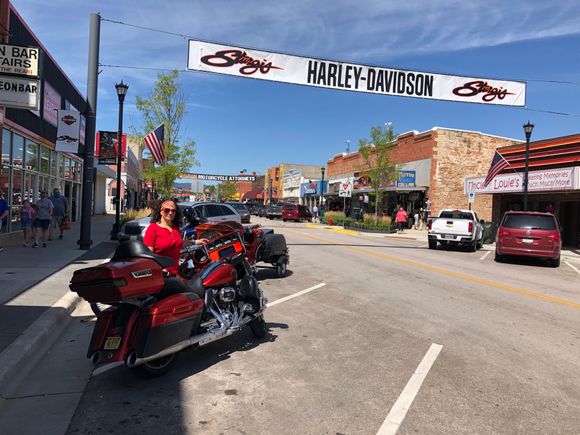 Main street was just starting to come alive - rally set-ups were underway...