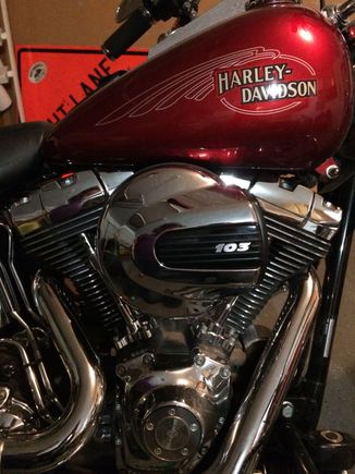 After a 103 air cleaner off of the 2015 street glide with oem mods