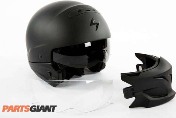Everything you need, in one box. The chin bar can be quickly installed or removed as needed.