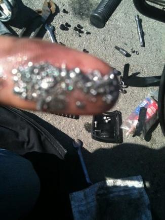 this is what was left of the bolt that fell out.... is that supposed to be in your inner primary?