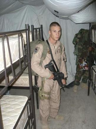 about to head out. 50 cal gunner hua