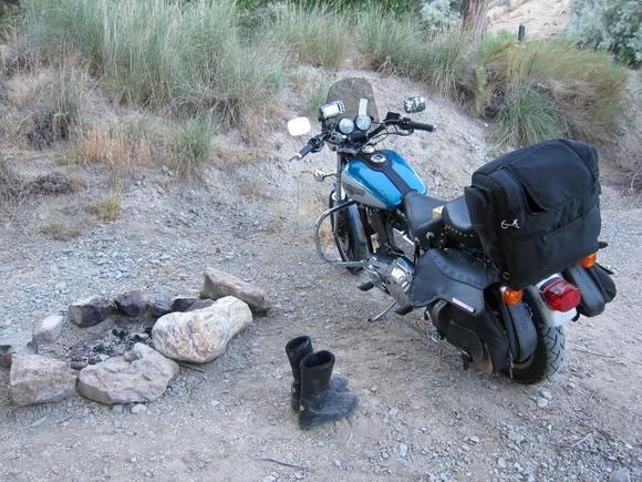 Motorcycle and Camping