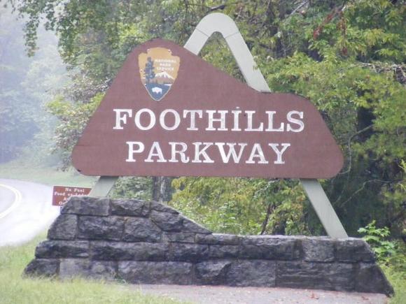 Foothills in the rain