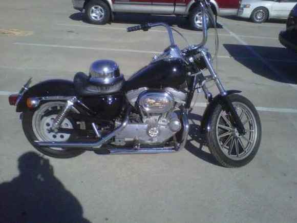 I bought this bike as you see it here with the larger tank and 12 inch apes already on it