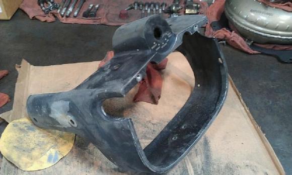 Stripping the powder coat off of the original "Frankenstein forehead"