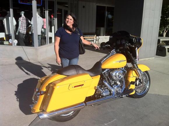 MY WIFE AND MY NEW BIKE..