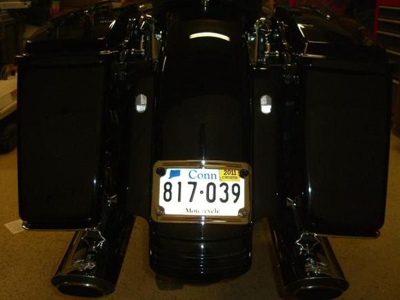 Just finished the rear end of my 06.  Filled in fender my fender and made custom lights, all LED. (lights Off)