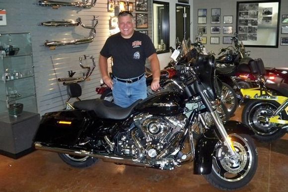 At the dealer, just before taking delivery