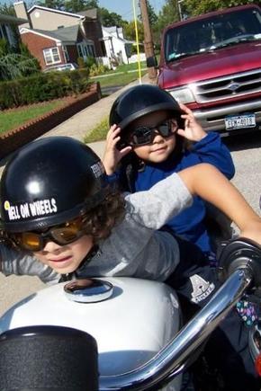 kids on the harley