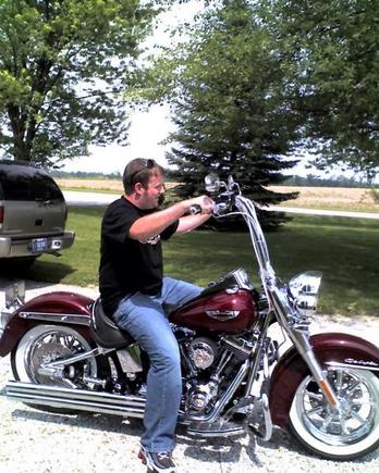 Casey on me bike dreaming