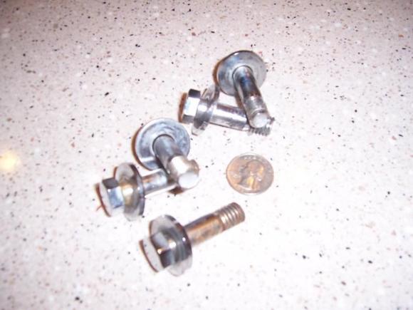 All 5 broken sprocket bolts.