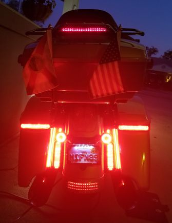 All CD products including aflash module.
I get all good comments about the rear lighting, but did get a call from the FAA telling me not to ride too close to the local Airport!!!! 