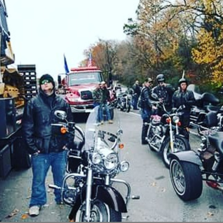This isn't a great shot, but it's the only one I have of this bike. 2007 Road King Custom. I traded the Nightster for it when I was 18. I had started hanging out with club guys and was working into that world. I found out pretty quick that I needed a bigger gas tank and a more powerful engine. The road King solved the problem.