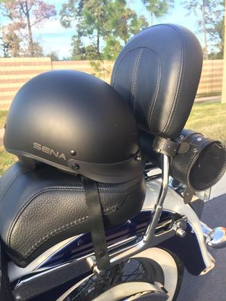 Another shot of the Sena Cavalry half helmet