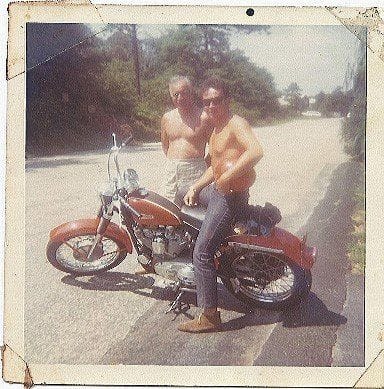 This was my first Harley, purchased new from Potter Harley in Albany Ga while attending flight school at Fort Rucker, Alabama in March '68. This pic was taken in August 69, about 2 weeks after returning from Nam