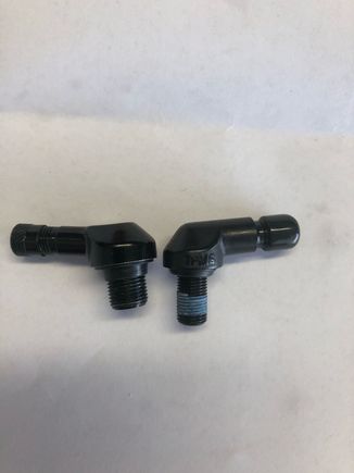 The Valve on the right is a cheap-o from amazon (11.3 mm) and the one on the right is the TPMS valve. If you look at the the base that goes into the rim, they're basically the same size.