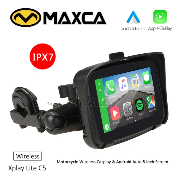 5 Inch Portable GPS Navigation Motorcycle Waterproof Carplay Display  Motorcycle Wireless Android Auto GPS Screen - AliExpress