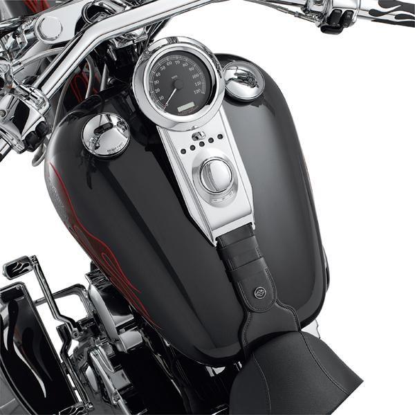 Brand New in box Harley Davidson Softail Chrome Console Dash Kit and Leather Tank Pouch Panel HD