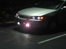 Side view of silver bullet wit eyelids and angel eye projectors!