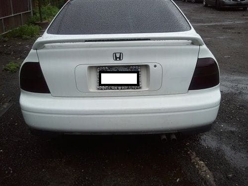 Removed emblems and spray painted Honda &quot;H&quot;