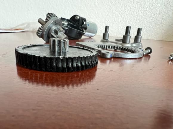 Worn out plastic gear