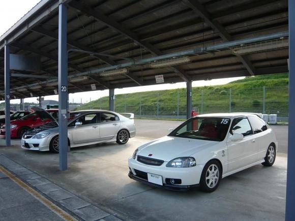 In Motegi's east paddock