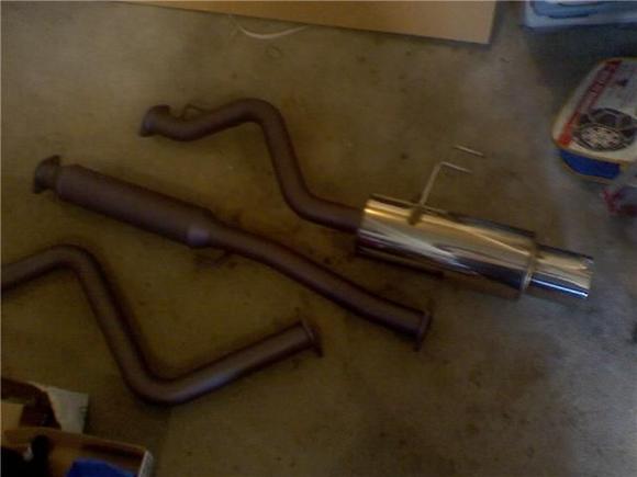 new exhaust parts. The Apexi N1 cat-back exhaust