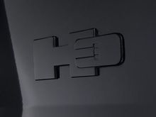 Cropped photo of my black vinyl decal emblem overlay.