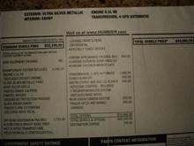 And the upgrades, unlike the Alpha there is no mention of 4.10's, mysterious omission for the Championship Edition.  This thing really is a mix of all H3 packages, why do Champs still sit on the lots, mine was delivered to Lynch in September '08, I felt sorry for the runt