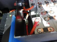 Viewing the battery pack charger in rear of vehicle