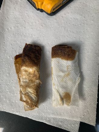 The one on the left is a lot more dirty because it got stuck on the way out and was a hassle to get out lol