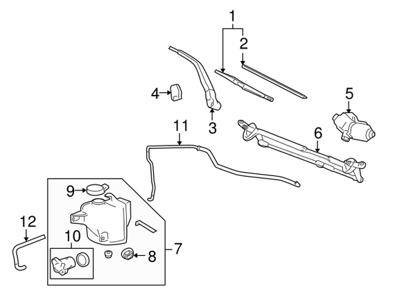Hummer H3 Front Washer Assembly