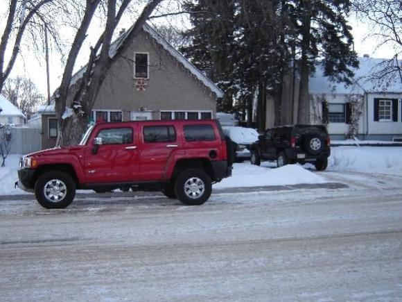 our h3s. hers(black),his(red)