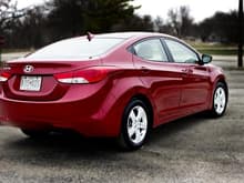 2011 Elantra, back view. Will post another when I install the spoiler.