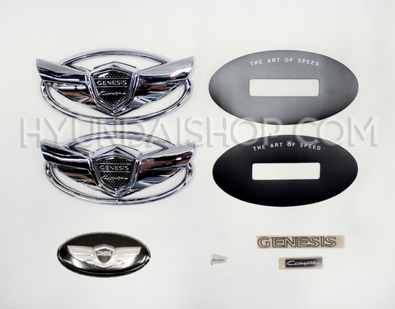 Genesis Coupe Emblem Kit - Chrome